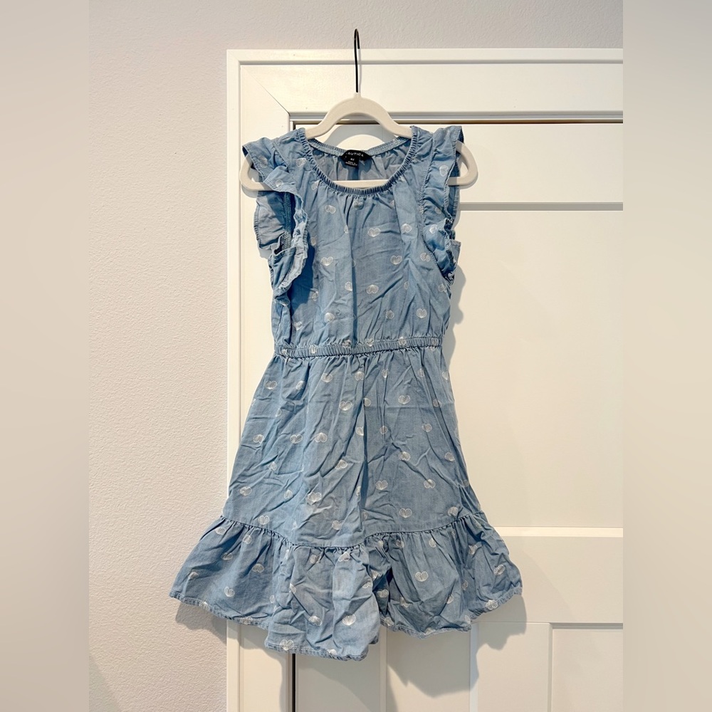 Nautica girls chambray dress, size 6X